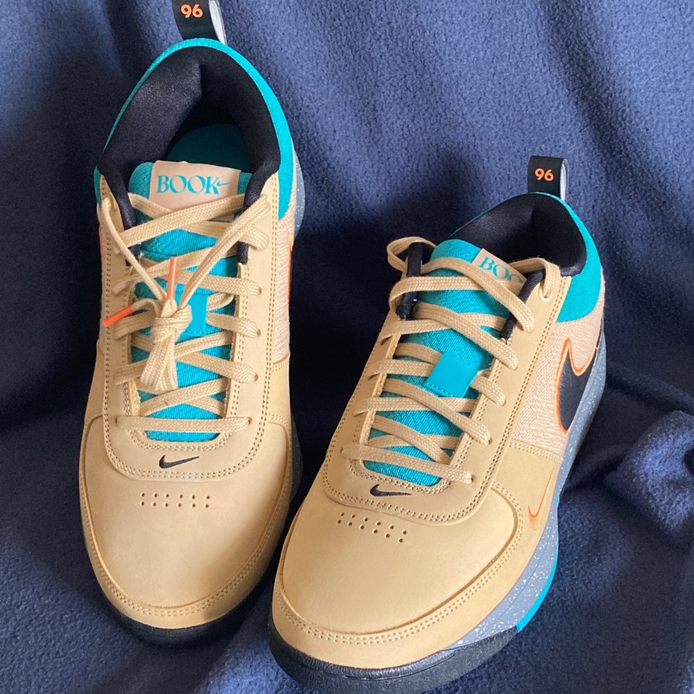 Nike Book 1 SE Tan and Teal Men's Sneakers